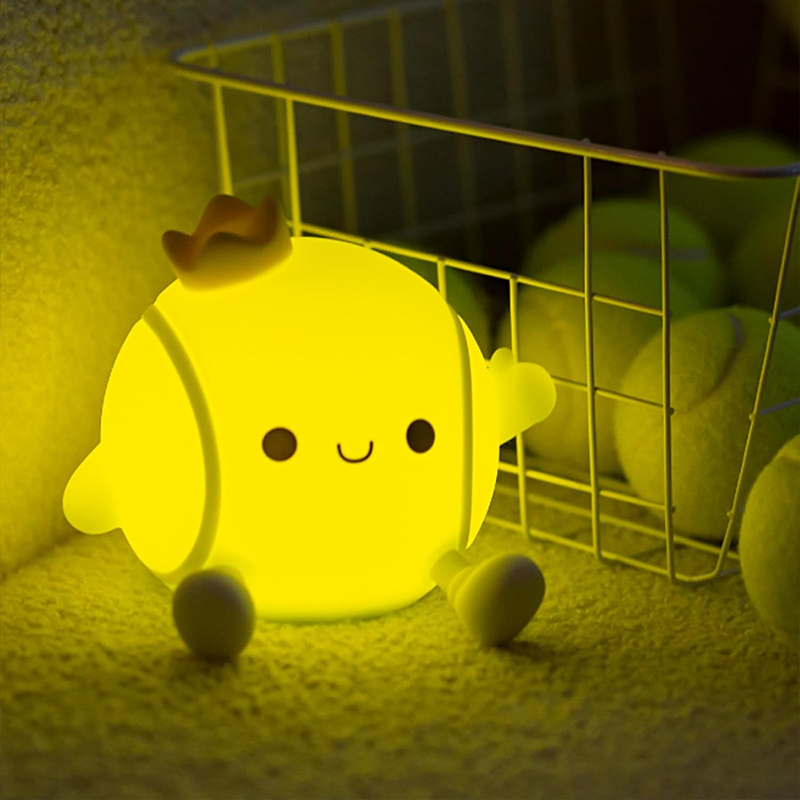 Table Tennis Kids - Cute Tennis Night Light Silicone Nursery