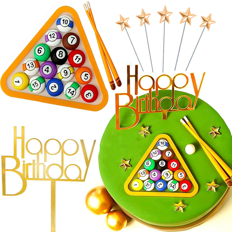 Table Tennis Kids - Billiard Ball Cake Decoration Boy Kid