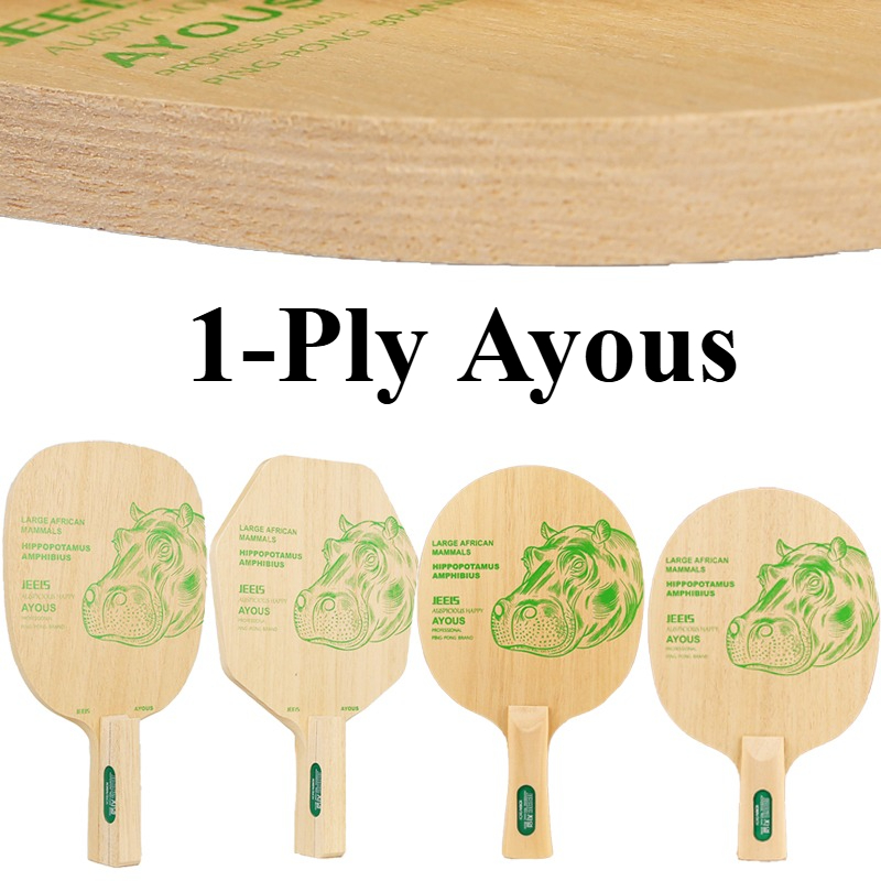 JEELS Green Hippo 1 Ply Ayous  - đánh giá và giá Table Tennis Blade