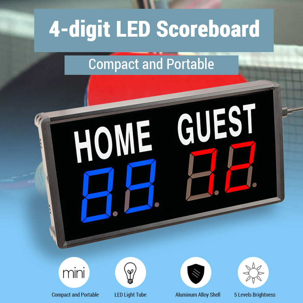 Portable 4 Digit LED Scoreboar - đánh giá và giá Table Tennis Score